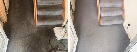 Before and after carpet cleaning in rickmansworth